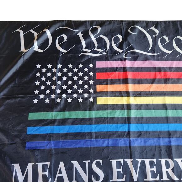 Pride Flag "We the people means everyone" Flag 35x60 - Picture 2 of 4